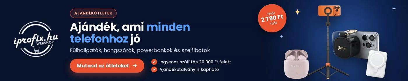 Ajándékötletek minden telefonhoz: fülhallgató, hangszóró, powerbank és szelfibot