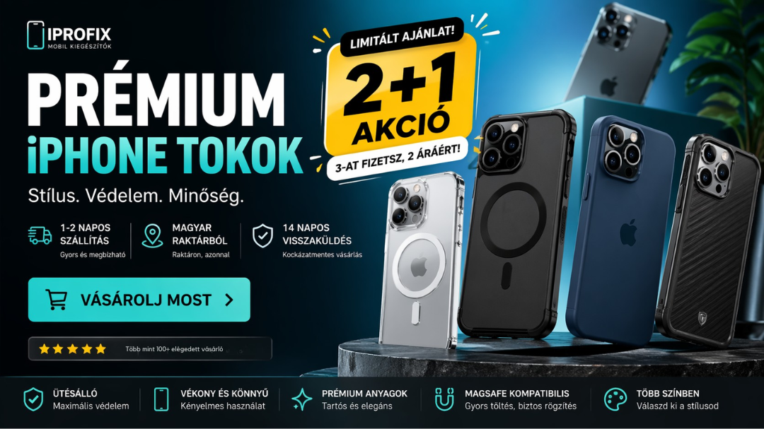 2+1 akció prémium iPhone tokokra: 3 tokot viszel, 2-t fizetsz