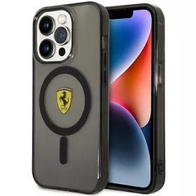    Apple iPhone 14 Pro Max tok,  eredeti FERRARI Magsafe  áttetsző-fekete
