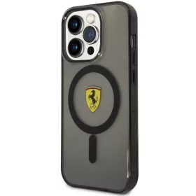    Apple iPhone 14 Pro Max tok,  eredeti FERRARI Magsafe  áttetsző-fekete