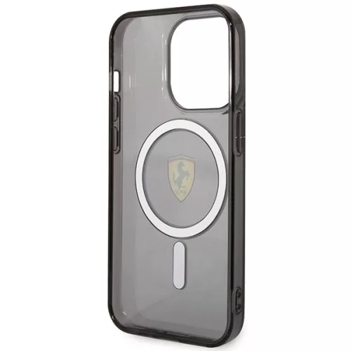  Apple iPhone 14 Pro Max tok,  eredeti FERRARI Magsafe  áttetsző-fekete