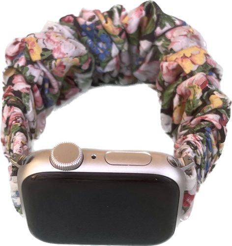 Apple Watch 38/ 40/ 41 mm Frilly Szövet szíj, tavaszi rét mintás