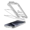 Edzett üveg Tech-protect Quick Set+ 2-pack iPhone 15 Pro Fekete üvegfólia - 