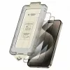 Edzett üveg Tech-protect Quick Set+ 2-pack iPhone 15 Pro Fekete üvegfólia - 