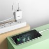 Hoco C80A USB-C + USB-A QC3.0 USB hálózati töltő adapter 20W + USB-C Lightning kábel - fehér