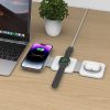 TECH-PROTECT QI15W-A24 3IN1 mágneses MAGSAFE vezeték nélküli töltő fehér