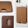 Spigen Valentinus MagSafe rögzítésű univerzális bőr kártyatartó - fekete