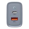 Tactical Microgrid GaN 45W Töltő, USB-A + Type-C, szürke