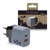 Tactical Microgrid GaN 45W Töltő, USB-A + Type-C, szürke