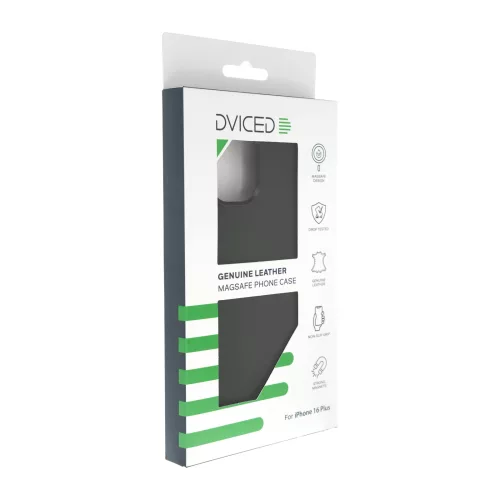 Dviced Leather MagSafe tok Apple iPhone 16 Plus készülékhez – Fekete