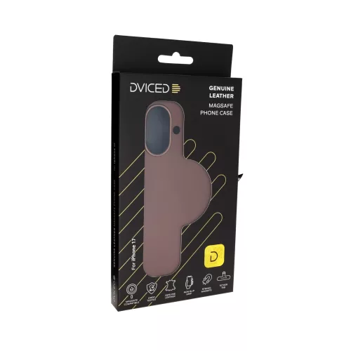 Dviced Leather MagSafe tok Apple iPhone 17 készülékhez – Barna