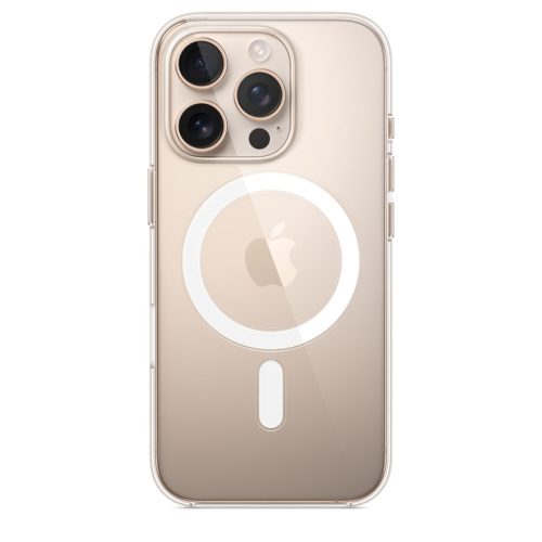 Apple iPhone 16 Pro Szilikon tok, Magsafe kompatibilis, átlátszó, gyári