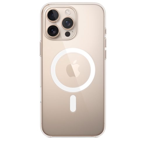 Apple iPhone 16 Pro Max Szilikon tok, Magsafe kompatibilis, átlátszó, gyári