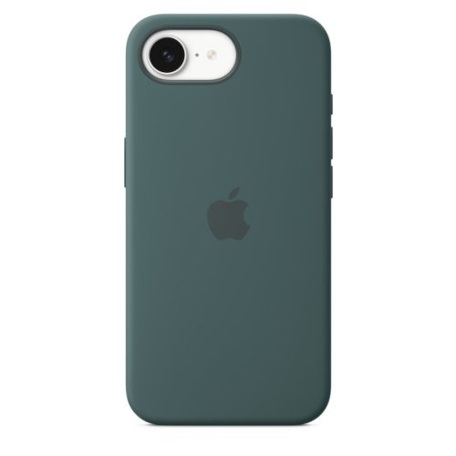 Apple iPhone 16e Szilikon tok - tó zöld