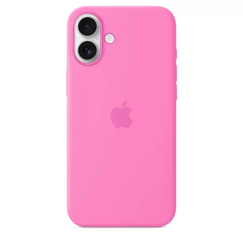 MagSafe-rögzítésű iPhone 16 Plus-szilikontok – bazsarózsa