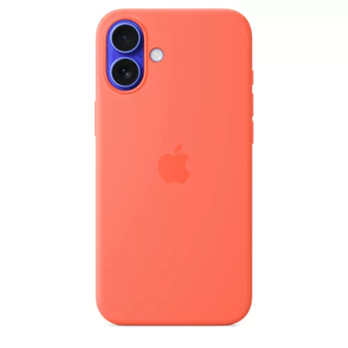 MagSafe-rögzítésű iPhone 16 Plus-szilikontok – mandarin