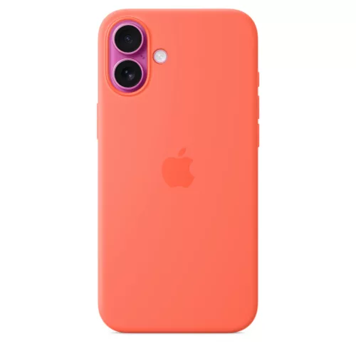 MagSafe-rögzítésű iPhone 16 Plus-szilikontok – mandarin