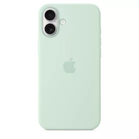   MagSafe-rögzítésű iPhone 16 Plus-szilikontok – akvamarin