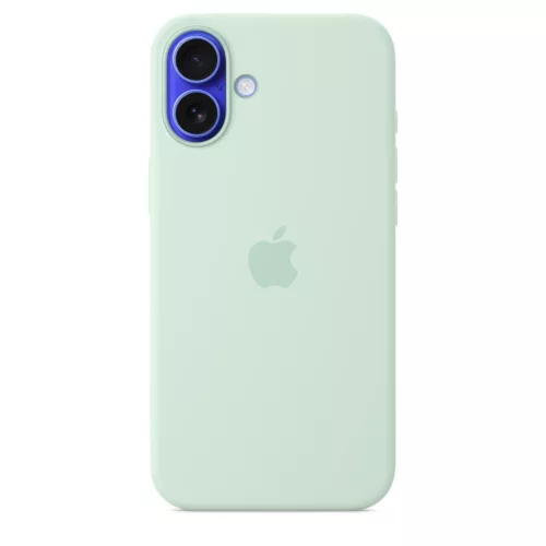 MagSafe-rögzítésű iPhone 16 Plus-szilikontok – akvamarin