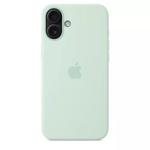 MagSafe-rögzítésű iPhone 16 Plus-szilikontok – akvamarin