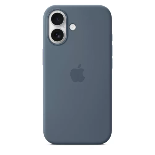 MagSafe-rögzítésű iPhone 17-szilikontok – acélkék