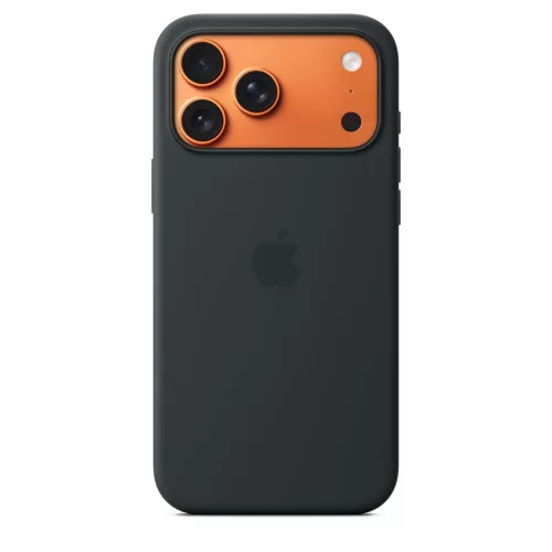 MagSafe-rögzítésű iPhone 17 Pro Max-szilikontok – fekete