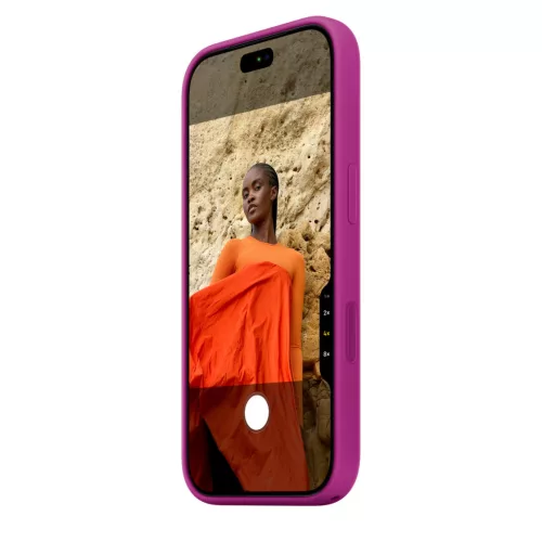 MagSafe-rögzítésű iPhone 18 Pro-szilikontok – magenta