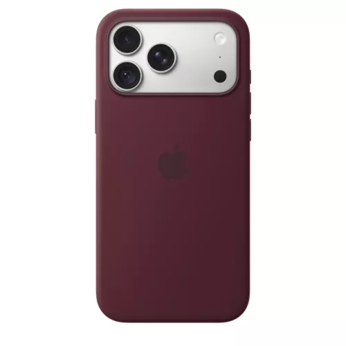 MagSafe-rögzítésű iPhone 18 Pro Max-szilikontok – burgundy