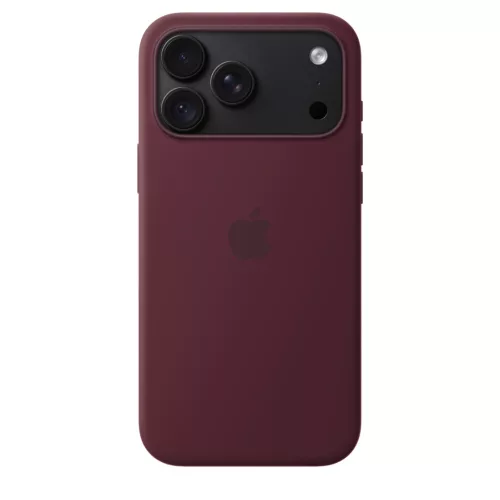 MagSafe-rögzítésű iPhone 18 Pro Max-szilikontok – burgundy