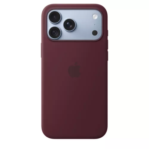 MagSafe-rögzítésű iPhone 18 Pro Max-szilikontok – burgundy