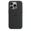 Apple iPhone 15 Pro Szilikon tok, Magsafe kompatibilis - Black