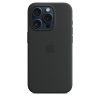 Apple iPhone 15 Pro Szilikon tok, Magsafe kompatibilis - Black