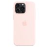 Apple iPhone 15 Pro Max Szilikon tok, Magsafe kompatibilis - Light Pink