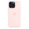 Apple iPhone 15 Pro Max Szilikon tok, Magsafe kompatibilis - Light Pink