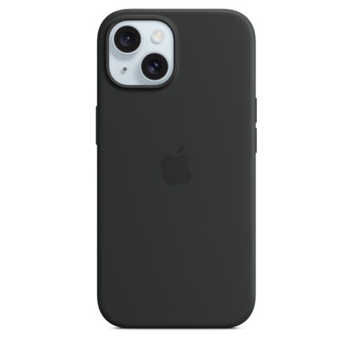 Apple iPhone 15 Szilikon tok, Magsafe kompatibilis - Black