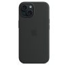 Apple iPhone 15 Szilikon tok, Magsafe kompatibilis - Black