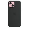 Apple iPhone 15 Szilikon tok, Magsafe kompatibilis - Black