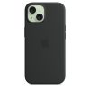 Apple iPhone 15 Szilikon tok, Magsafe kompatibilis - Black