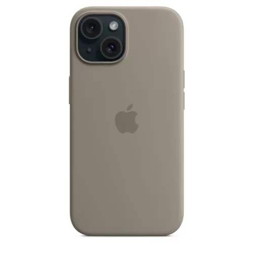 MagSafe-rögzítésű iPhone 15-szilikontok – agyag