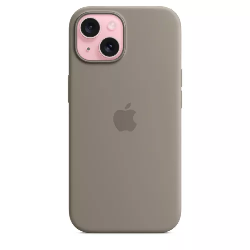 MagSafe-rögzítésű iPhone 15-szilikontok – agyag
