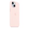 Apple iPhone 15 Szilikon tok, Magsafe kompatibilis - Light Pink