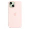 Apple iPhone 15 Szilikon tok, Magsafe kompatibilis - Light Pink