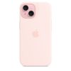 Apple iPhone 15 Szilikon tok, Magsafe kompatibilis - Light Pink