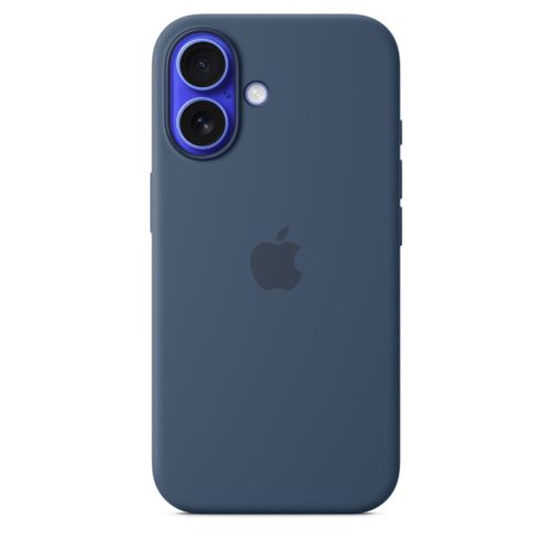 Apple iPhone 16 Szilikon tok, Magsafe kompatibilis - Denim