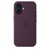 Apple iPhone 16 Szilikon tok, Magsafe kompatibilis - Plum