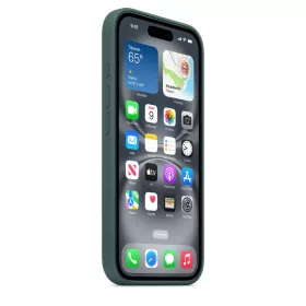 MagSafe-rögzítésű iPhone 16-szilikontok – tavizöld