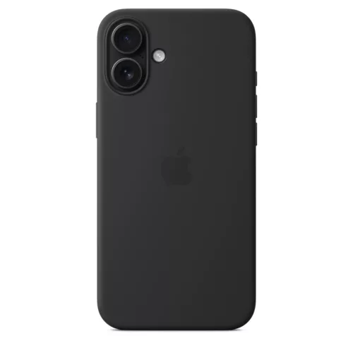 MagSafe-rögzítésű iPhone 16 Plus-szilikontok – fekete