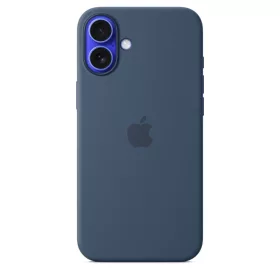   MagSafe-rögzítésű iPhone 16 Plus-szilikontok – farmerkék