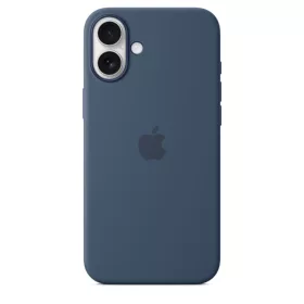   MagSafe-rögzítésű iPhone 16 Plus-szilikontok – farmerkék