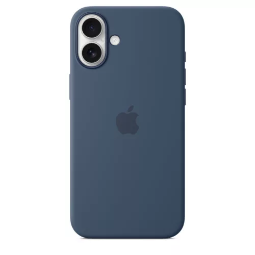 MagSafe-rögzítésű iPhone 16 Plus-szilikontok – farmerkék